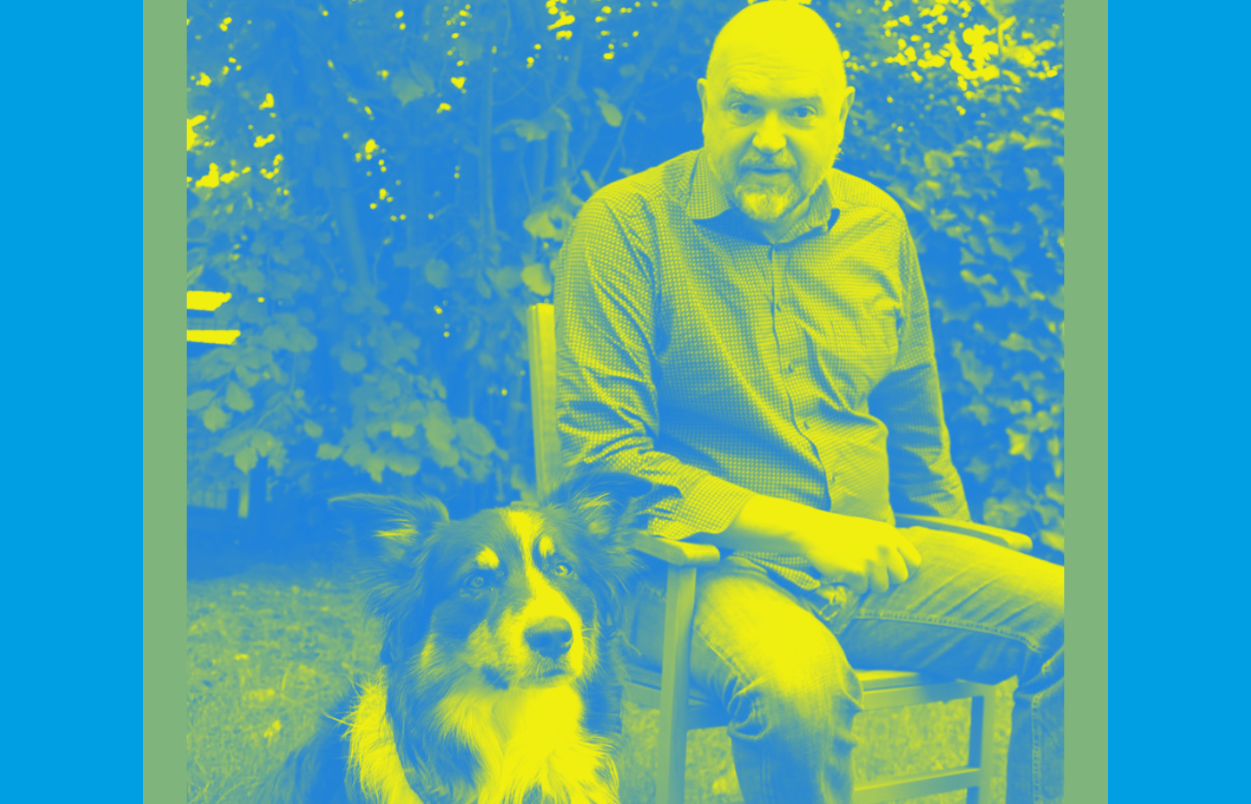 Tempus Fugit. Alter Mann mit Hund