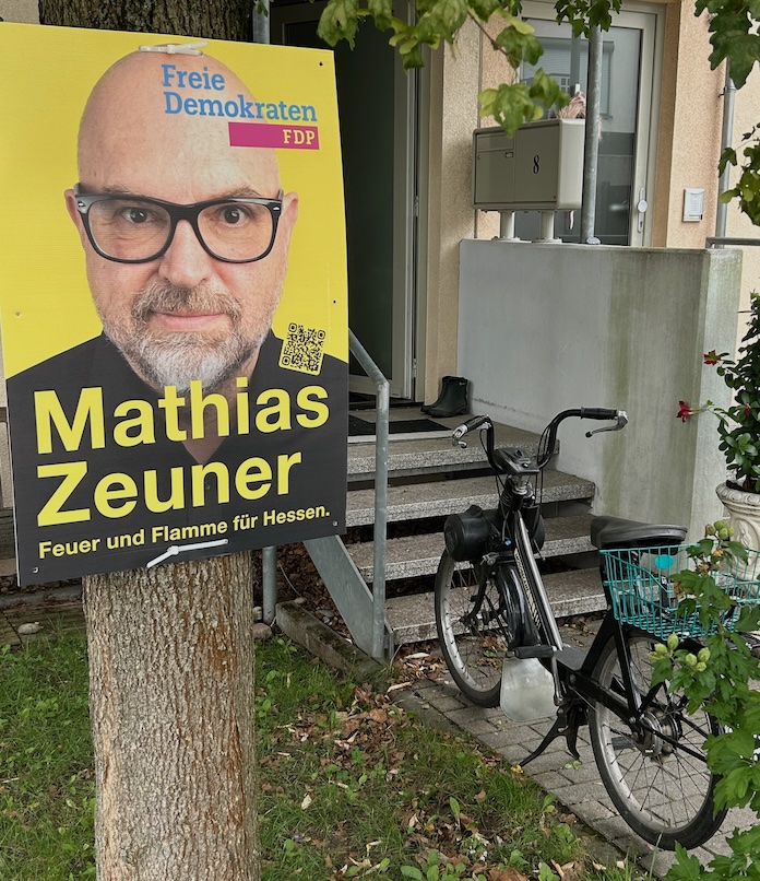 Bürgermeisterkandidat Mathias Zeuner Fahrrad