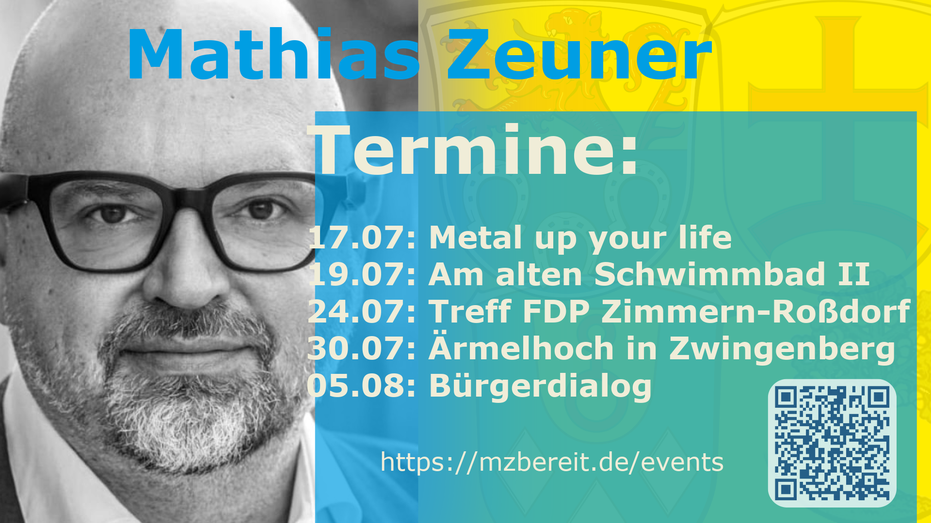 Bürgermeisterkandidat Mathias Zeuner Termine