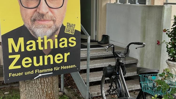 Bürgermeisterkandidat Mathias Zeuner Fahrrad