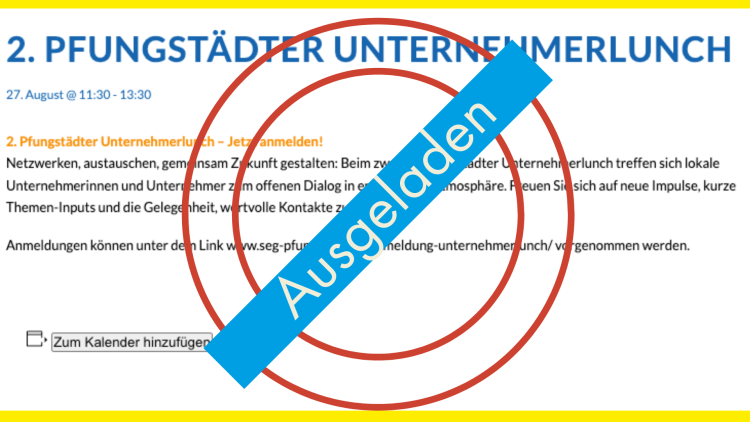 SEG Ausgeladen
