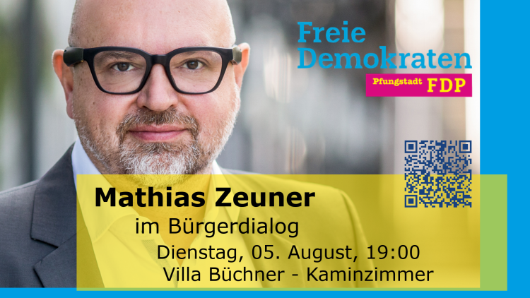 Dialog mit Bürgermeisterkandidat Mathias Zeuner. Villa Büchner