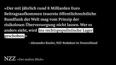 Quelle: Zitat aus der NZZ über Facebook. Hoffe auf das Einverständnis des Urhebers