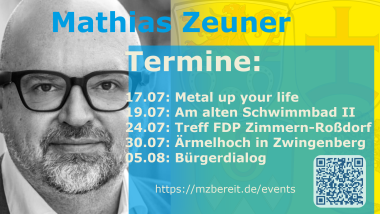 Bürgermeisterkandidat Mathias Zeuner Termine