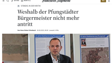 Bürgermeisterkandidat Mathias Zeuner zum FAZ Artikel
