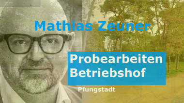 Bürgermeisterkandidat Mathias Zeuner Arbeiten auf dem Betriebshof