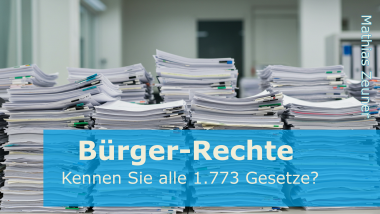 Bürgermeisterkandidat Mathias Zeuner zur Gesetzgebung