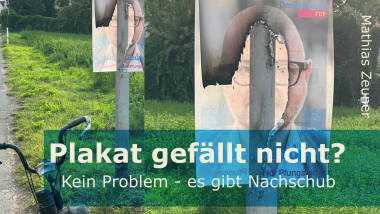 Bürgermeisterkandidat Mathias Zeuner on fire.